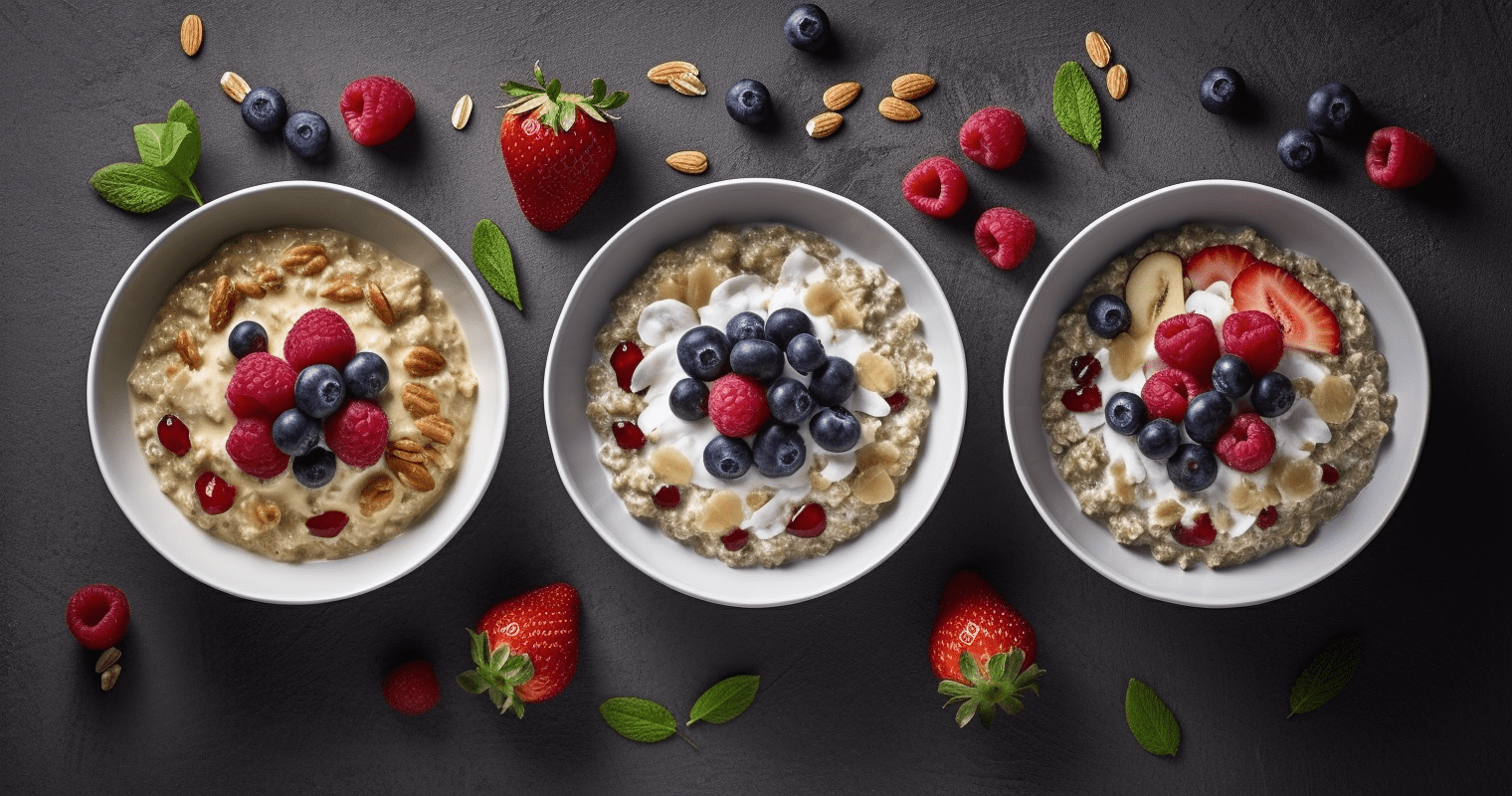 Image of Oatmeal with Berries and Nuts