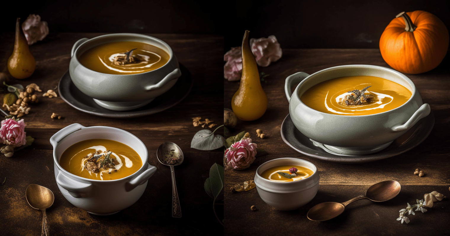 Pumpkin Soup garnished
