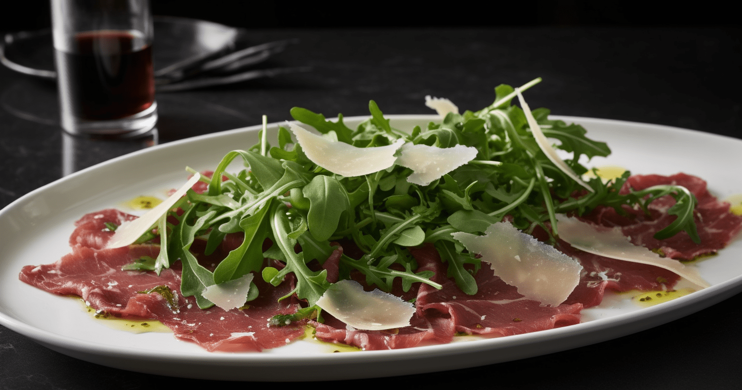 Beef Carpaccio on a plate