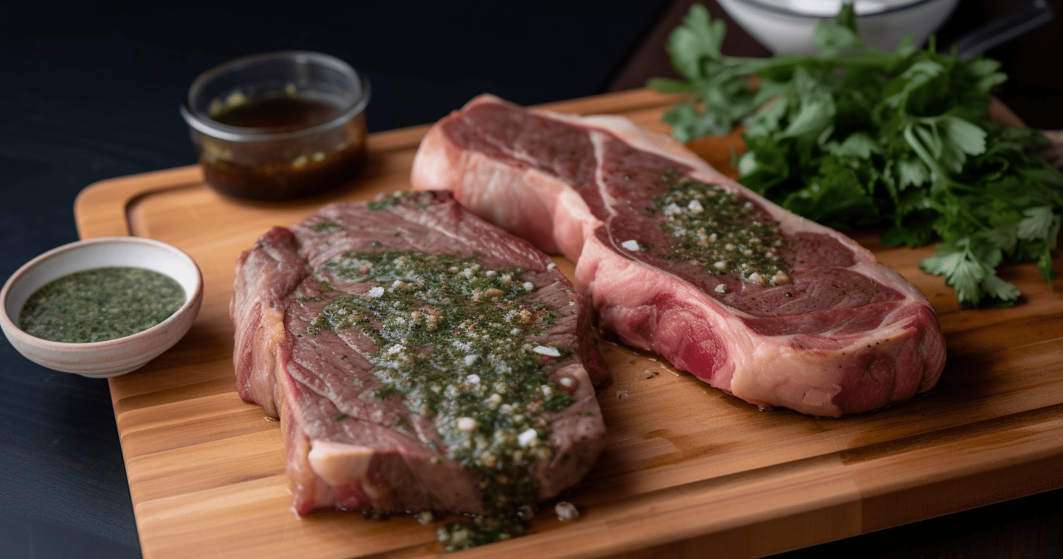 Rib Eye Steak with Italian Salsa Verde