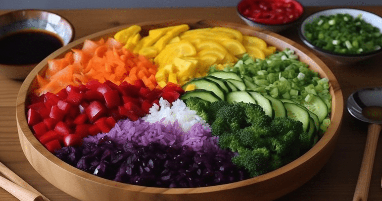 The Vibrant Delight of Rainbow Sushi Bowl: A Culinary Masterpiece