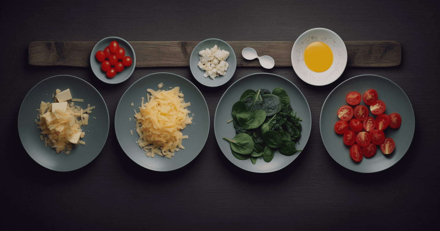 Scrambled Eggs with Spinach and Tomatoes Ingredients
