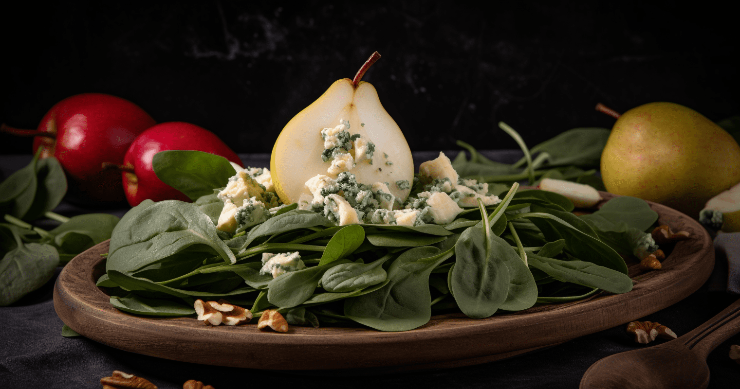 Discover the Perfect Summer Salad: Spinach and Pear Salad with Gorgonzola