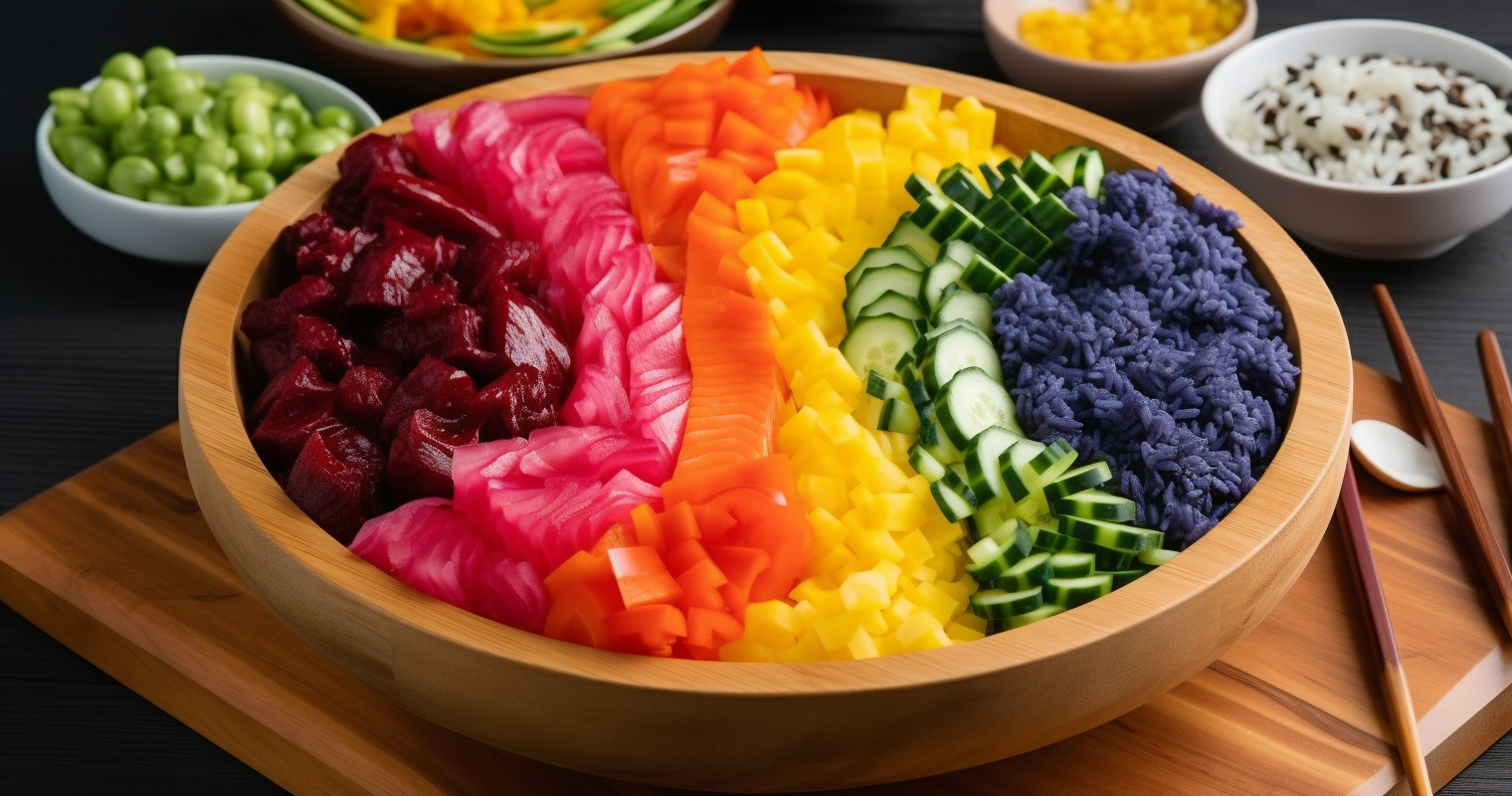 Ready Rainbow Sushi Bowl