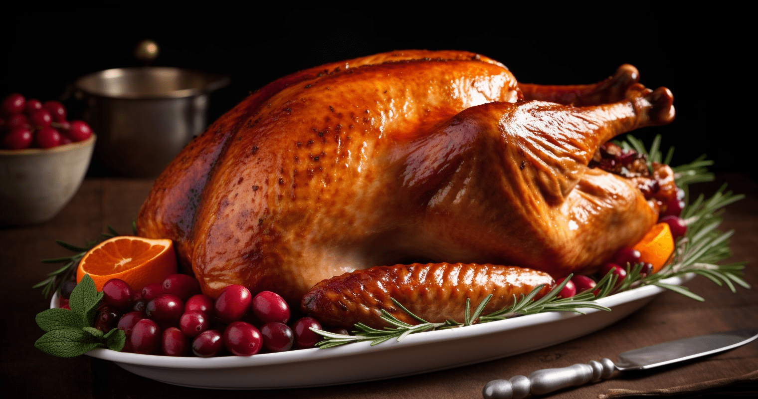 Roasted Turkey with Cranberry Sauce
