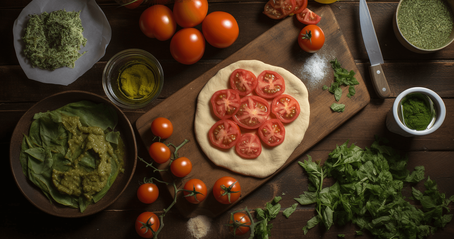 Puff Pastry Tomato and Pesto Pizza Ingredients