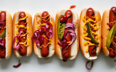 Sizzling Grilled Hot Dogs with Peppers and Onions: A Nostalgic Summer Delight