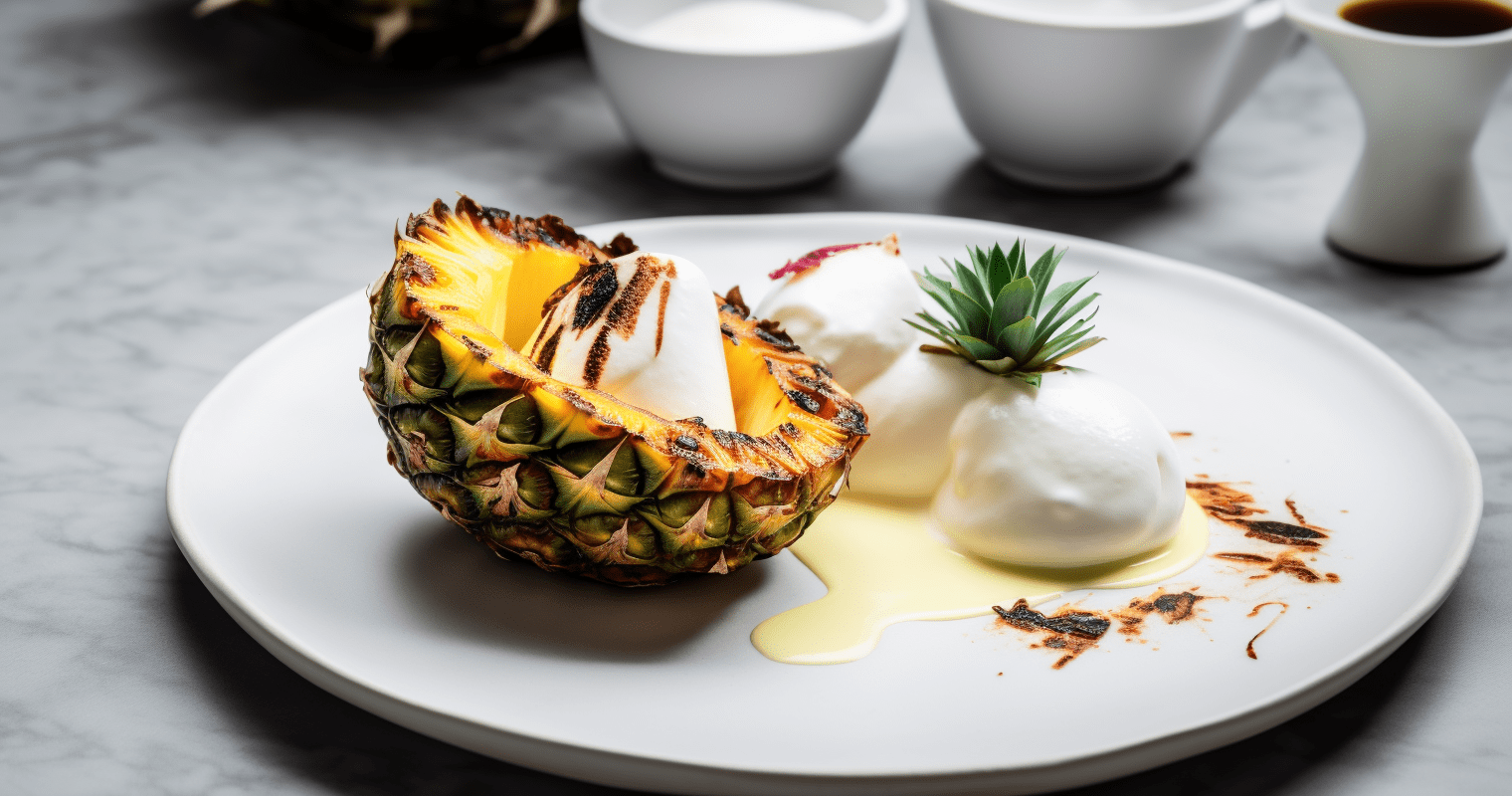 Grilled Pineapple with Coconut Ice Cream