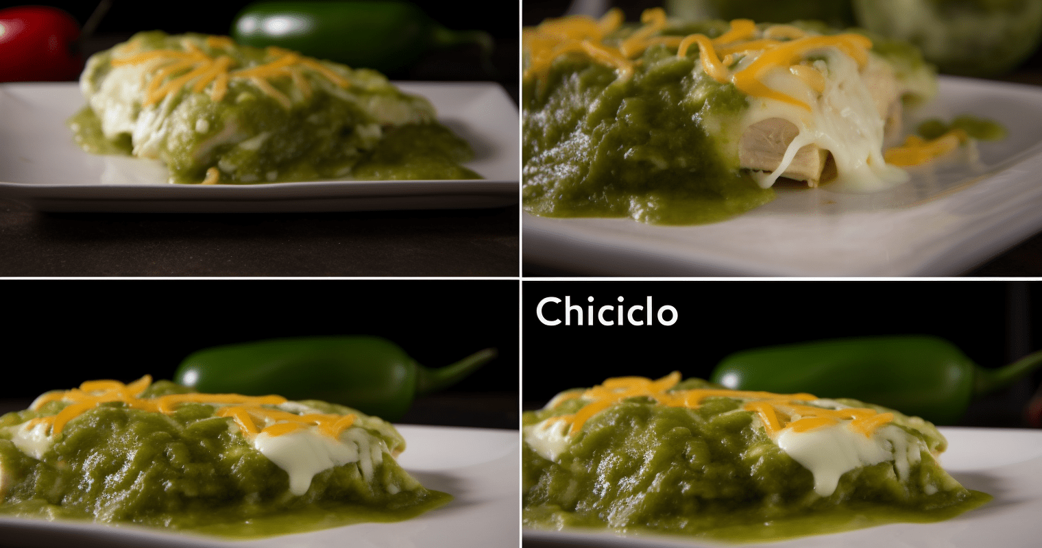 Green chili chicken enchiladas
