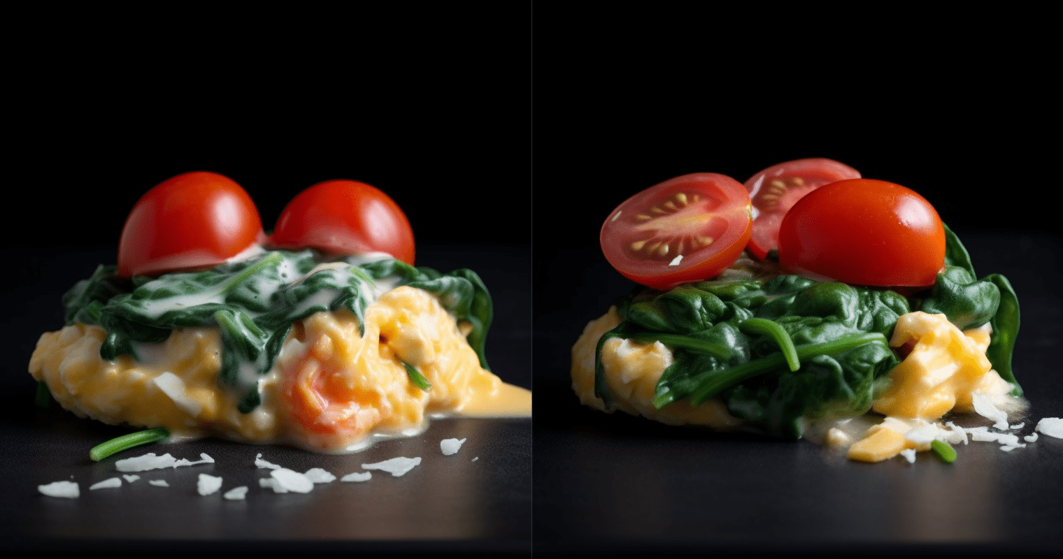 Scrambled Eggs with Spinach and Tomatoes