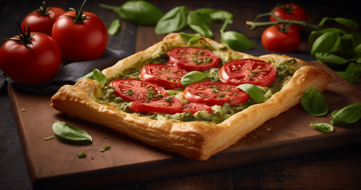 Puff Pastry Tomato and Pesto Pizza Cooking Instructions