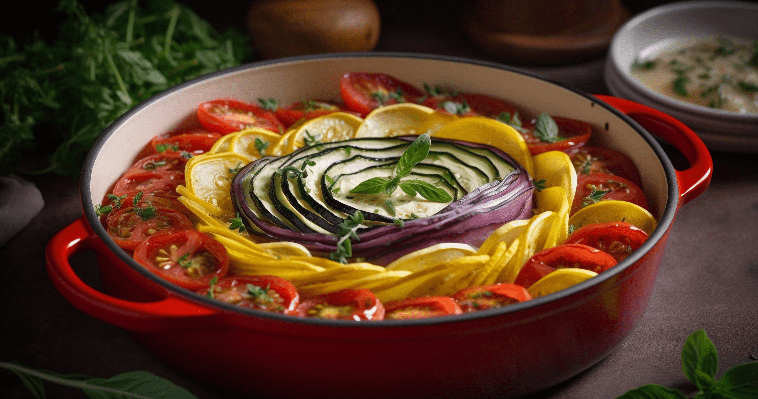 Sliced vegetables for Vegetable Tian