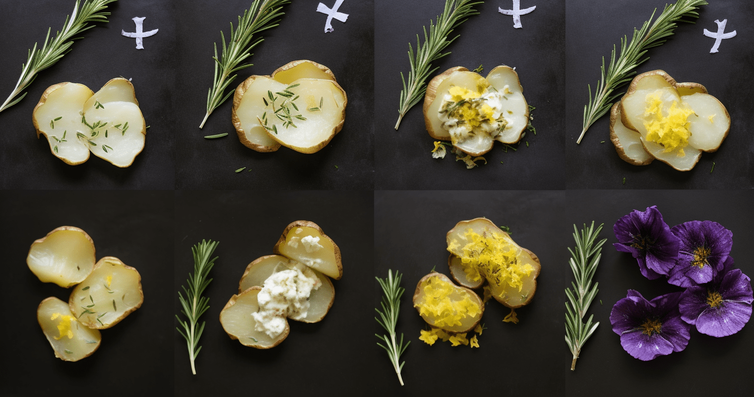 Flower-shaped Smashed Potatoes