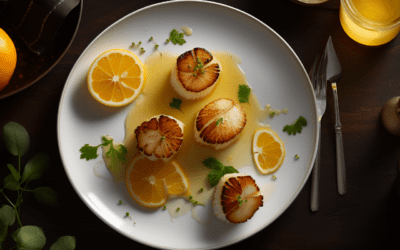 Indulge in the Delicate Flavors of Seared Scallops with Citrus Beurre Blanc