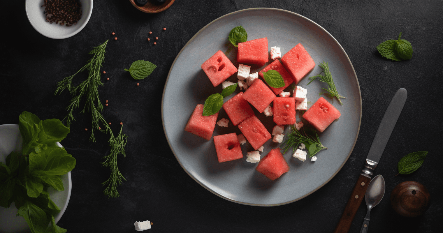Watermelon and Feta Salad with Mint