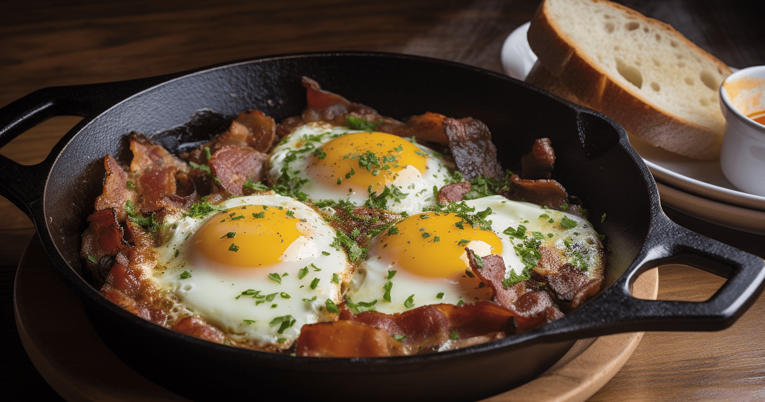 Smoky Bacon and Egg Skillet Cooking Instructions