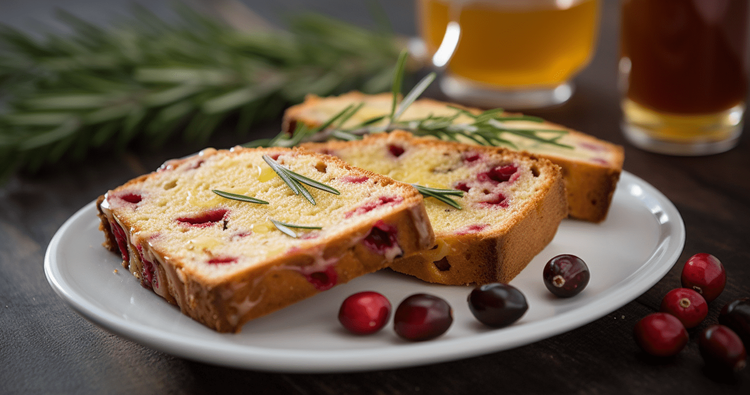 Cranberry Bread with Apple Cider Glaze