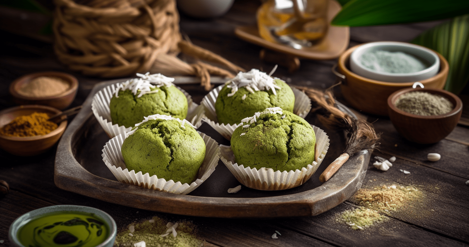 Matcha Coconut Muffins Cooking Instructions