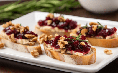 Tangy Cranberry Crostini: A Festive Delight for Gatherings and Cozy Nights