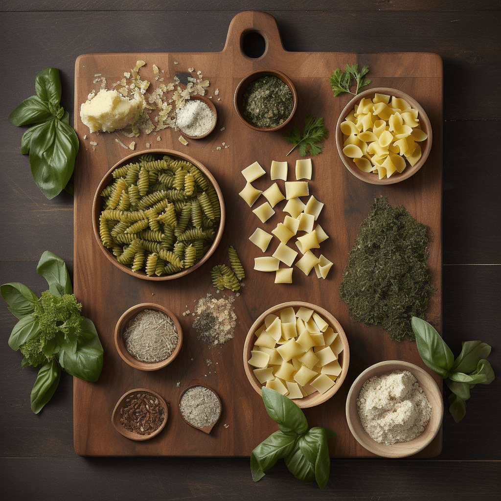 Fresh Herb Pesto Pasta Ingredients