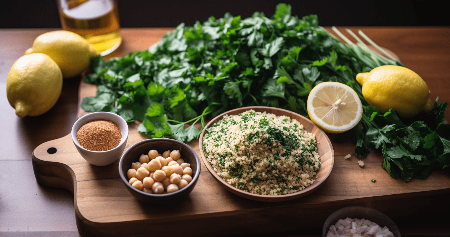 Lebanese Falafel with Hummus and Tabouleh