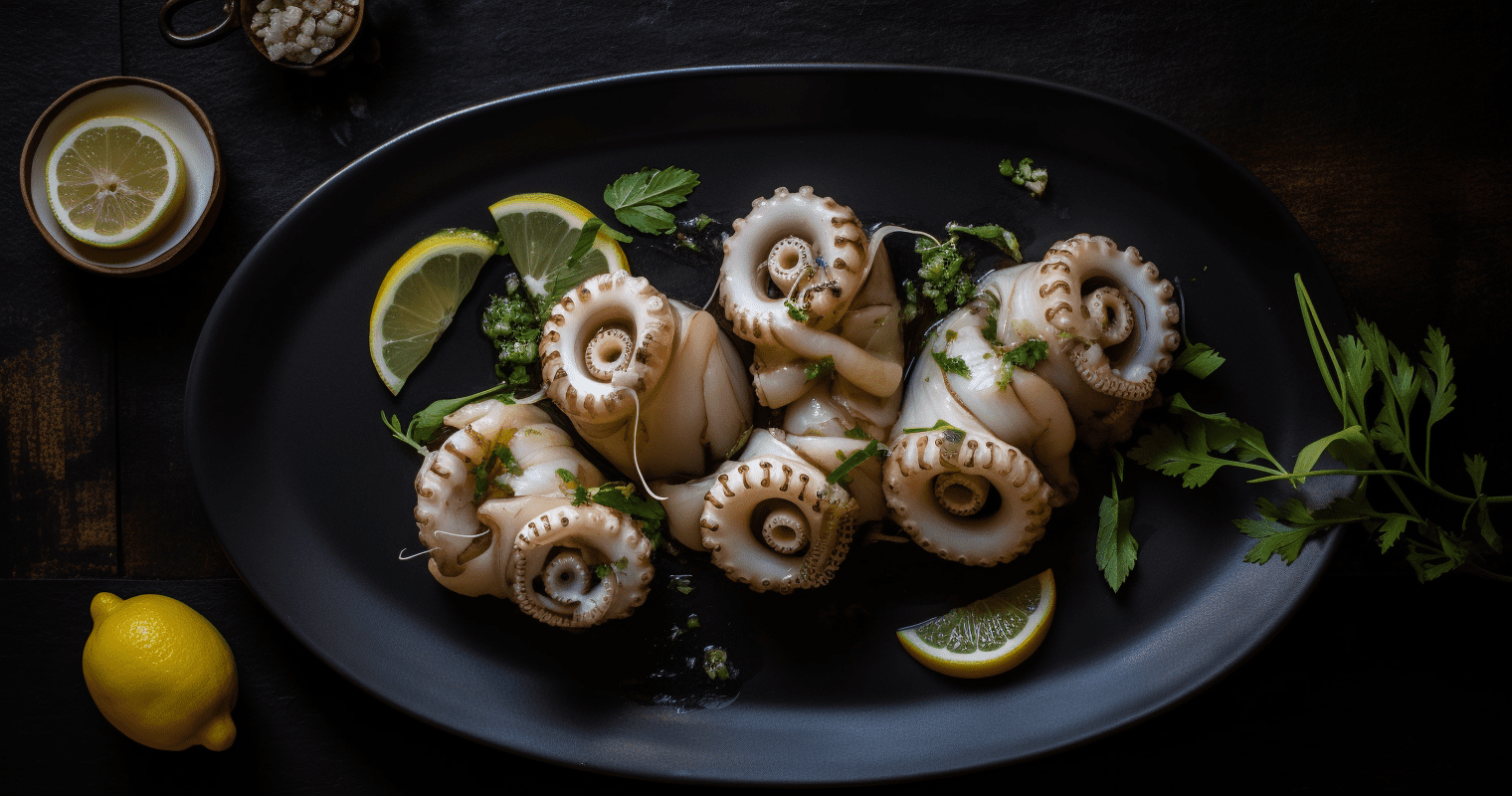 Greek-Style Stuffed Calamari Ingredients