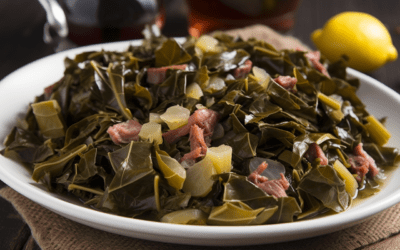 Soulful Slow-Cooked Collard Greens with Smoked Ham Hocks: A Southern Delight