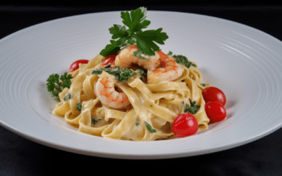 Creamy Prawn Fettuccine: A Coastal Delight for Seafood Lovers