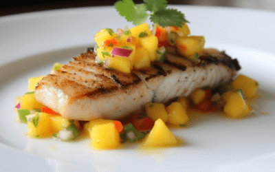 Tropical Paradise on a Plate: Grilled Chilean Sea Bass with Mango Salsa