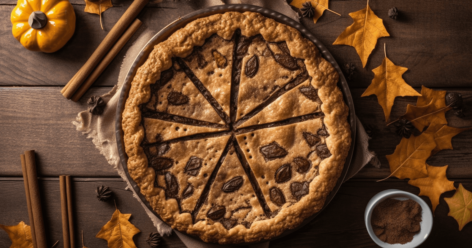 Fall Spice Chocolate Chip Cookie Pie