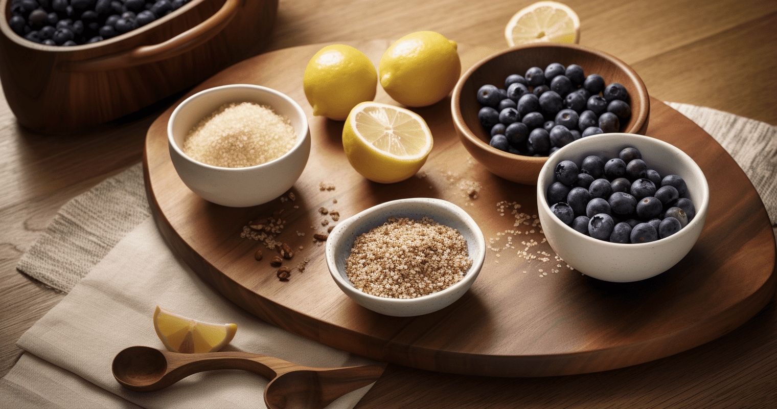 Lemon Blueberry Quinoa Muffins Ingredients