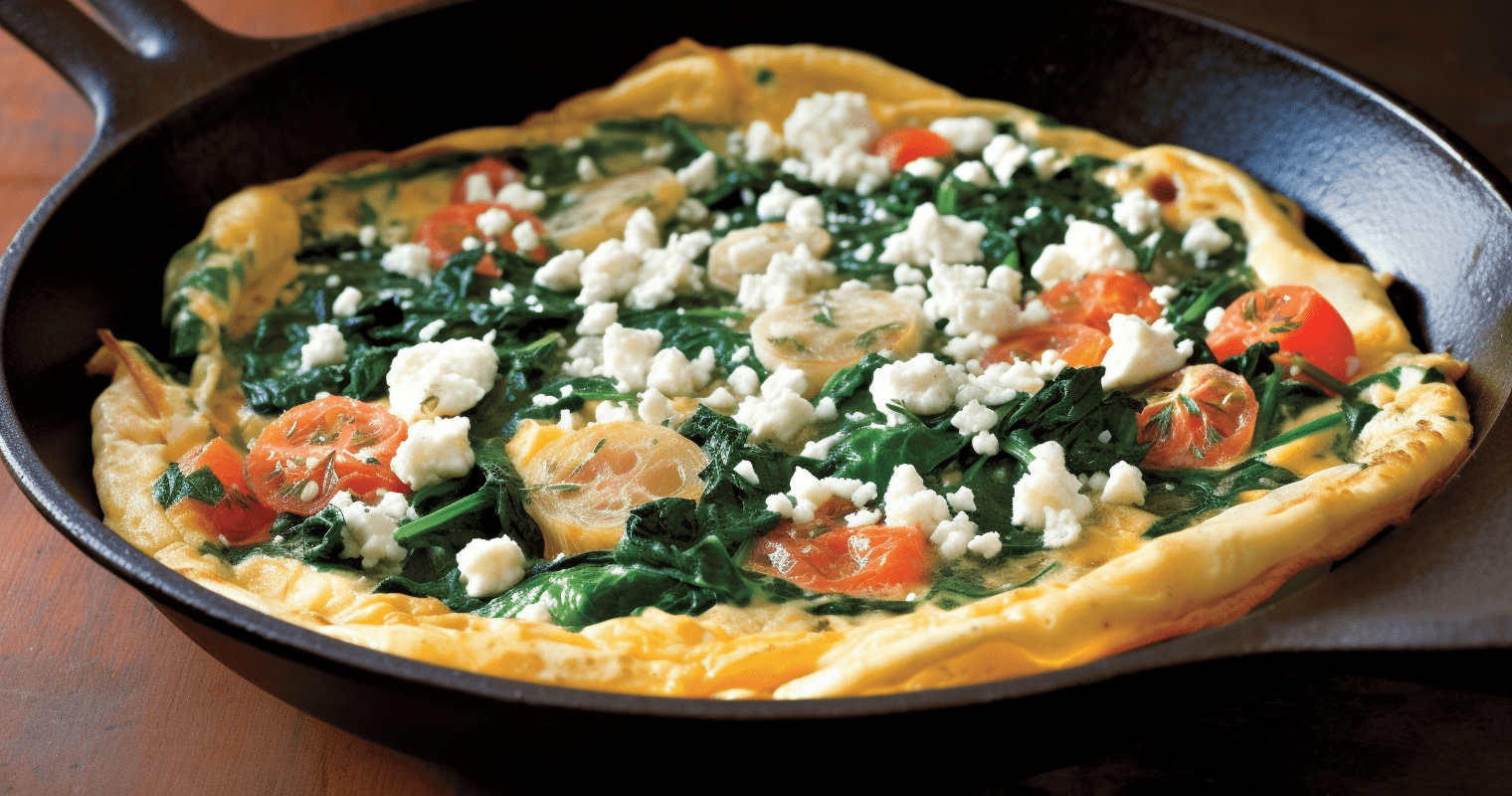 Feta and Spinach Omelette Cooking Instructions