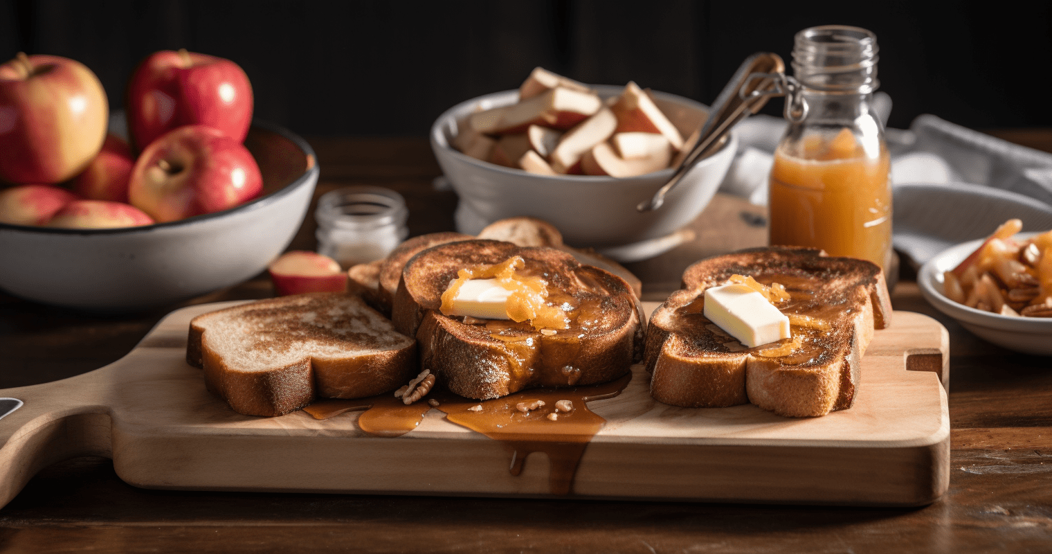 Grilled French Toast Stuffed with Cinnamon Apples