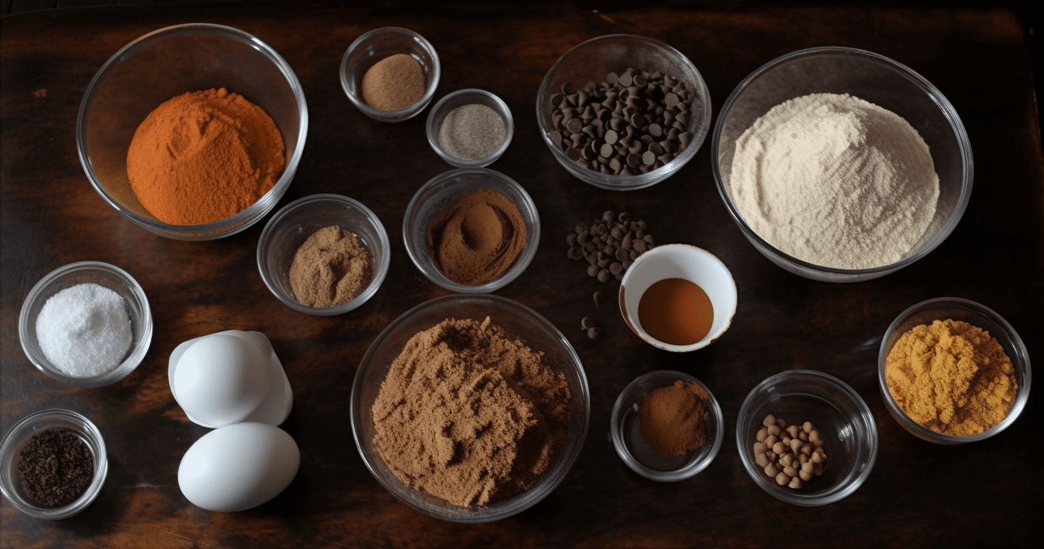 Fall Spice Chocolate Chip Cookie Pie Ingredients