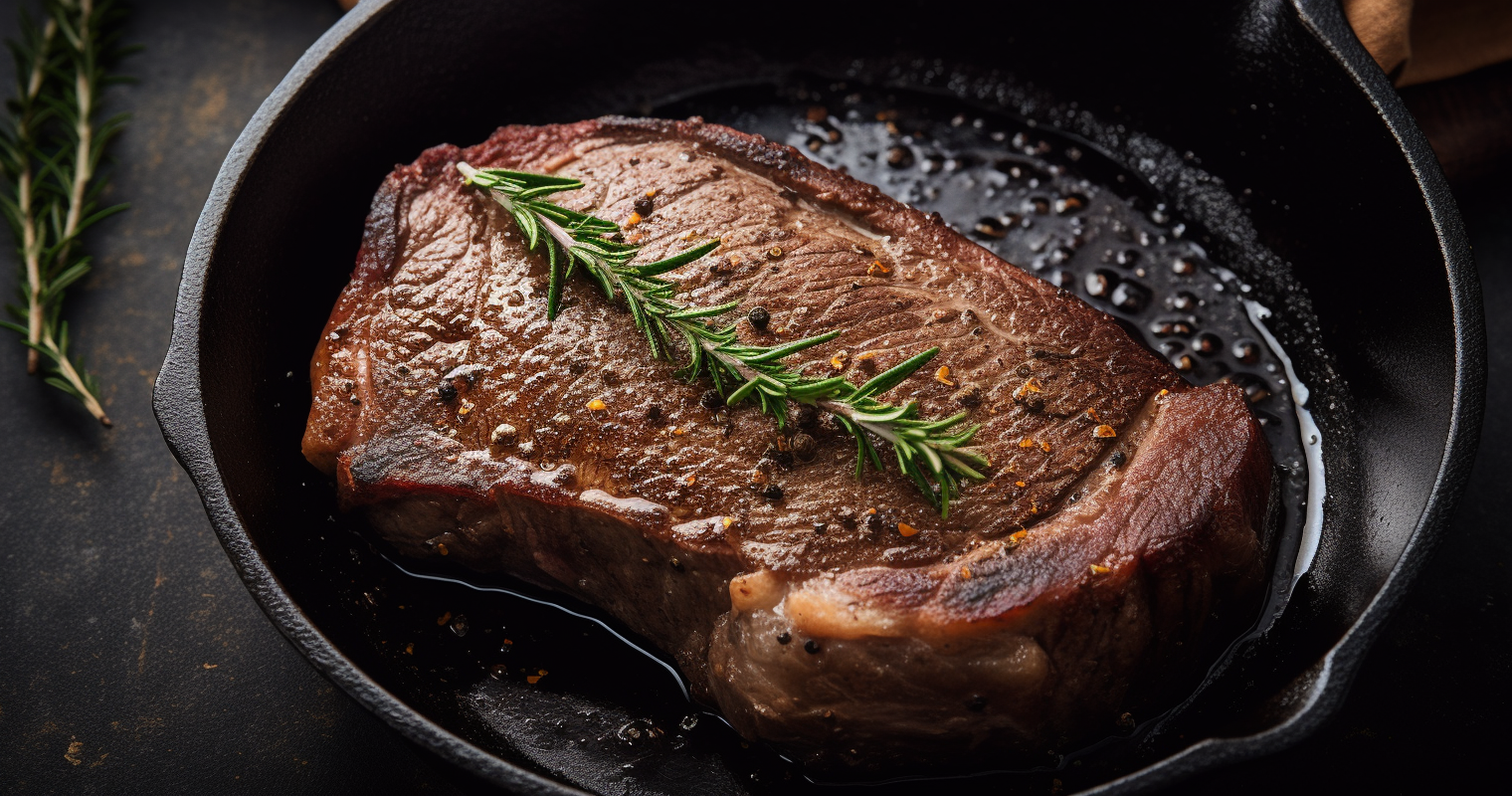 Sizzling Cast Iron Steak