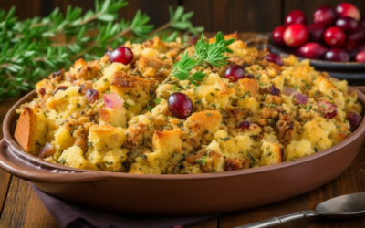 Homestyle Southern Cornbread Stuffing with Herbs and Vegetables