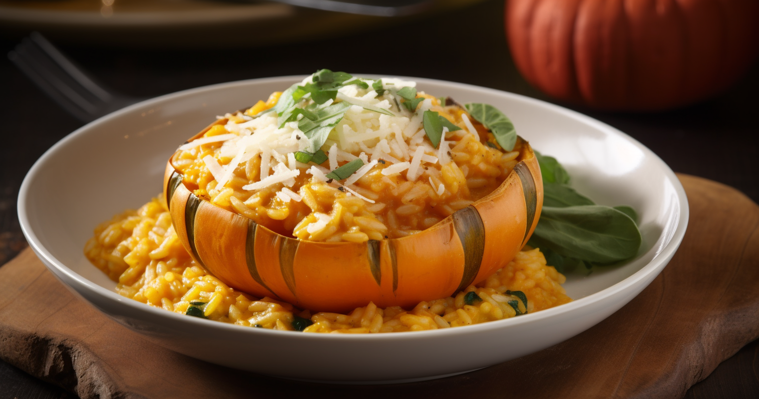 Roasted Red Curry Squash Risotto
