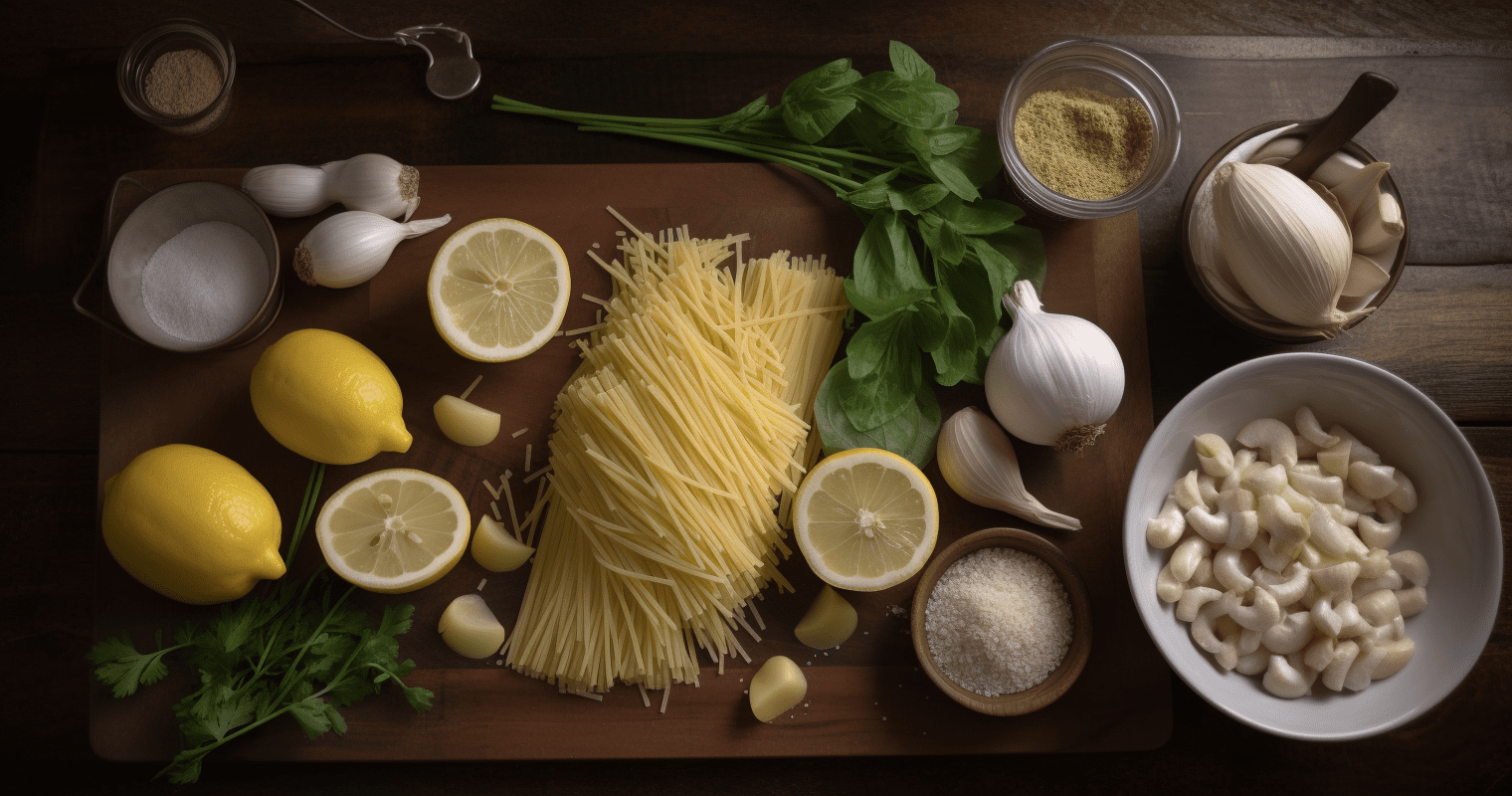 Lemon Garlic Chicken Pasta Ingredients