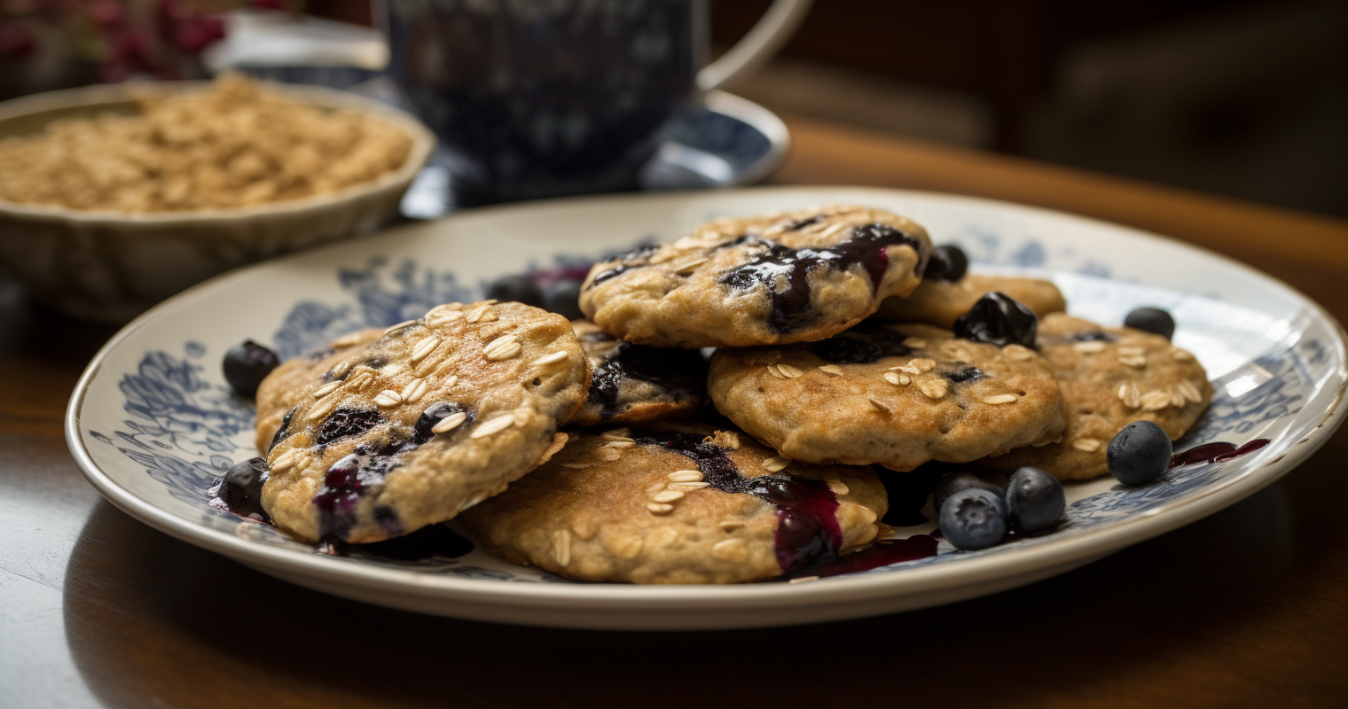 Blueberry-Maple Jam-Filled Oatmeal Cookies