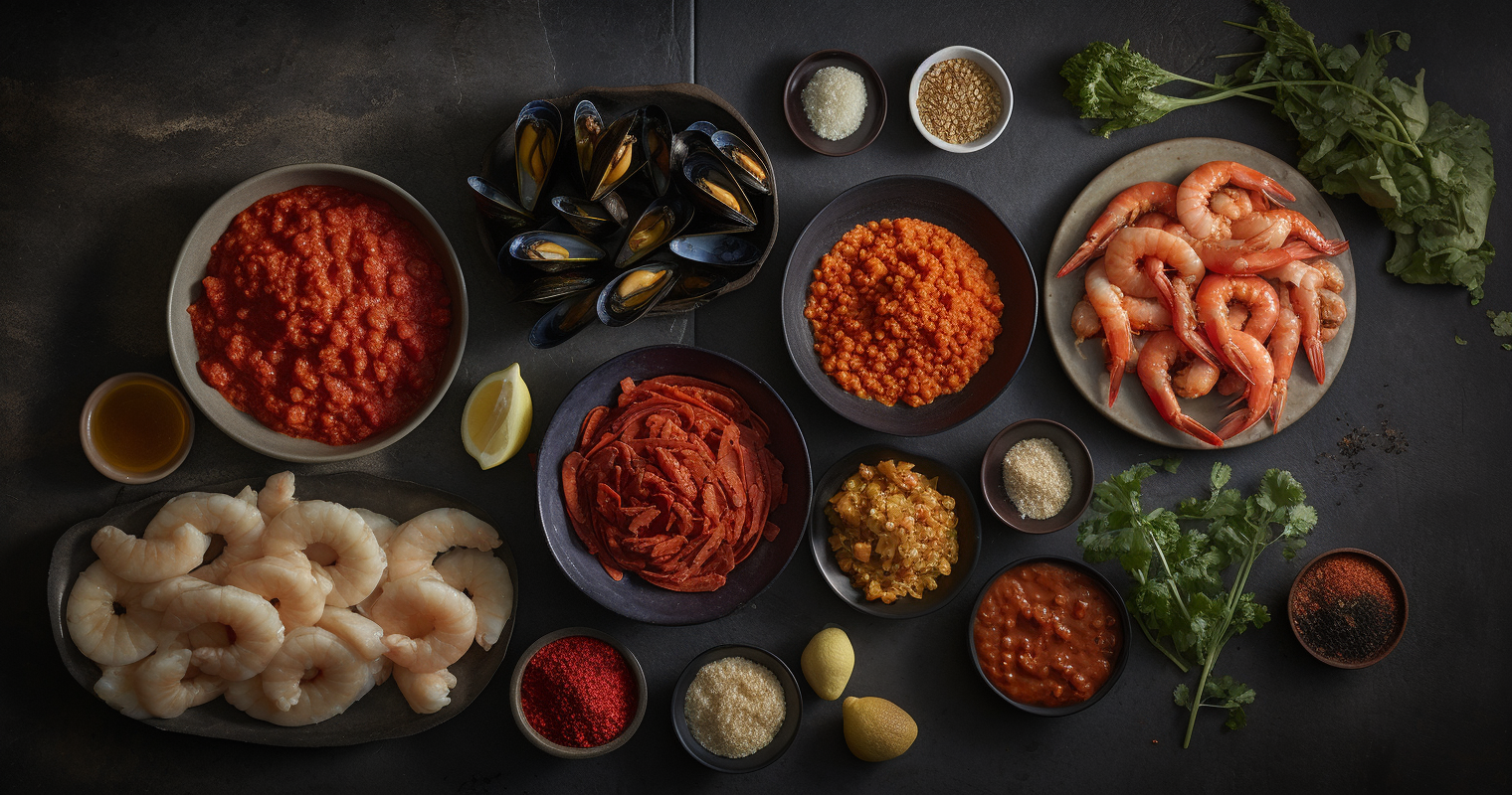 Seafood and Chorizo Paella Tacos Ingredients